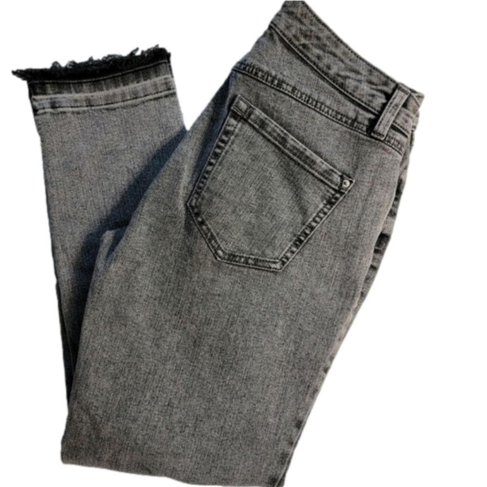 INC Denim 5 Pocket Midrise Straight Black/Gray Jeans Size 4/27 EUC